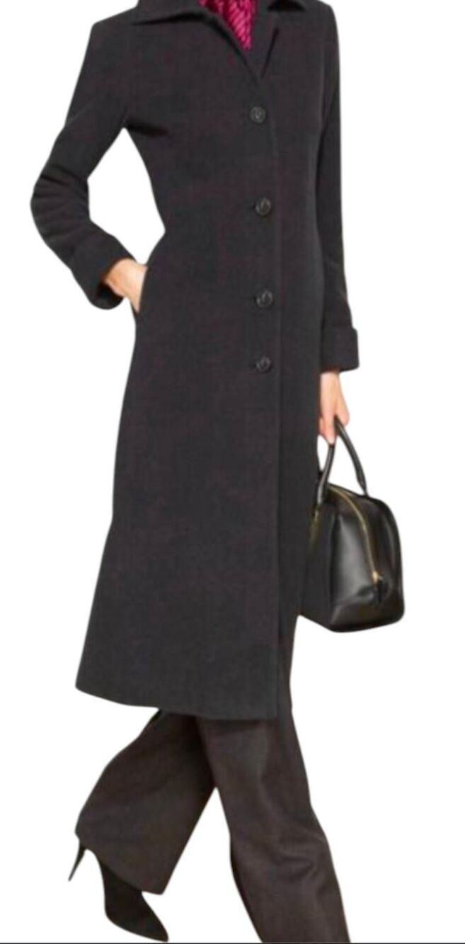 THE LIMITED Long Wool Overcoat Size Medium